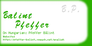 balint pfeffer business card